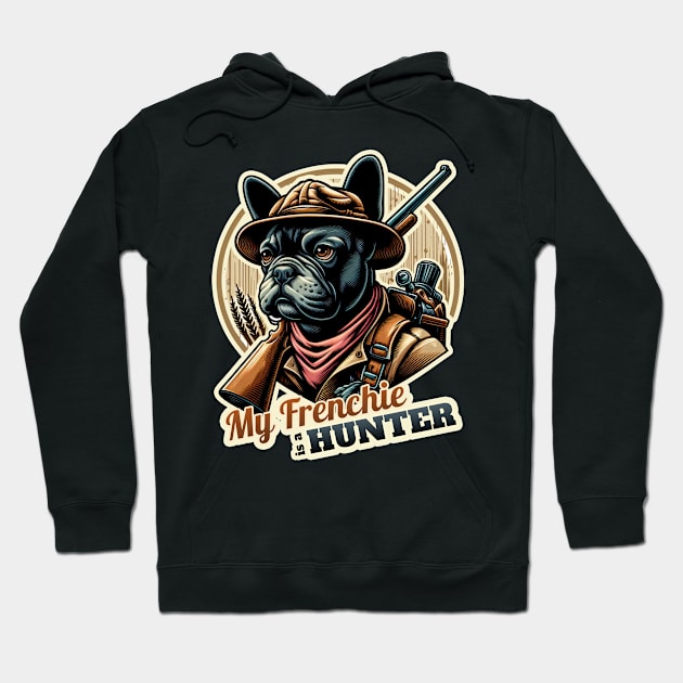 Hunter french bulldog Hoodie by k9-tee